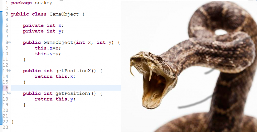 Adding code for position y without a test -> Snake does not approve!