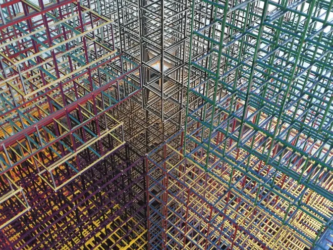 Colourful Grid Structure